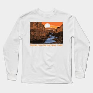 Vintage Grand Canyon National Park Retro Colorado River 80s Long Sleeve T-Shirt